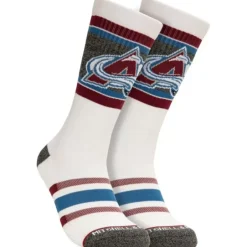 Woman Mitchell & Ness Accessories-Cross Bar Crew Socks Colorado Avalanche