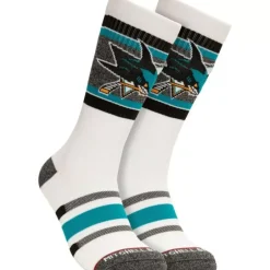 Woman Mitchell & Ness Accessories-Cross Bar Crew Socks San Jose Sharks