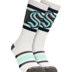 Woman Mitchell & Ness Accessories-Cross Bar Crew Socks Seattle Kraken