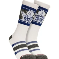 Woman Mitchell & Ness Accessories-Cross Bar Crew Socks Toronto Maple Leafs
