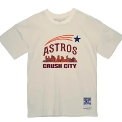 Men Mitchell & Ness T-Shirts & Tops-Crush City Scribble Houston Astros