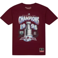 Men Mitchell & Ness T-Shirts & Tops-Cup Chase Tee Colorado Avalanche