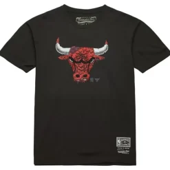 Men Mitchell & Ness T-Shirts & Tops-Deconstructed Tee Chicago Bulls