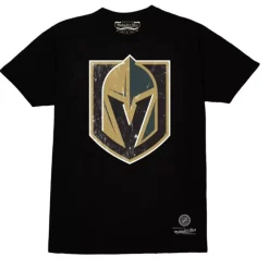 Men Mitchell & Ness T-Shirts & Tops-Distressed Basic Logo 1 Tee Vegas Golden Knights