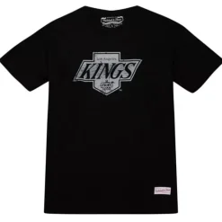 Men Mitchell & Ness T-Shirts & Tops-Distressed Basic Logo Tee Los Angeles Kings