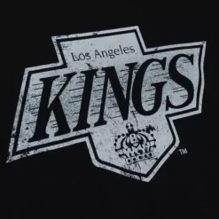 Men Mitchell & Ness T-Shirts & Tops-Distressed Basic Logo Tee Los Angeles Kings