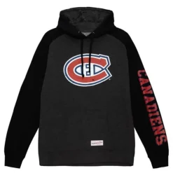 Men Mitchell & Ness Hoodies & Sweatshirts-Distressed Logo Hoody Montreal Canadiens