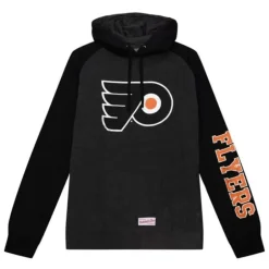 Men Mitchell & Ness Hoodies & Sweatshirts-Distressed Logo Hoody Philadelphia Flyers