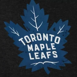 Men Mitchell & Ness Hoodies & Sweatshirts-Distressed Logo Hoody Toronto Maple Leafs
