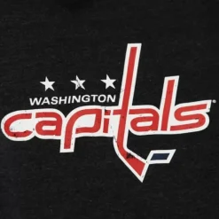Men Mitchell & Ness Hoodies & Sweatshirts-Distressed Logo Hoody Washington Capitals