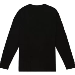 Men Mitchell & Ness T-Shirts & Tops-Distressed Logo Ls Tee Boston Bruins