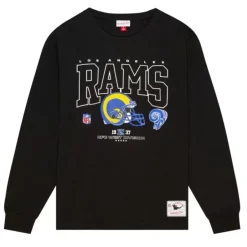 Men Mitchell & Ness T-Shirts & Tops-Division Ls Tee Los Angeles Rams