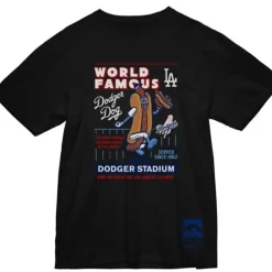 Men Mitchell & Ness T-Shirts & Tops-Dodger Dog Tee Los Angeles Dodgers