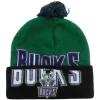 Mitchell & Ness Knit-Double Take Pom Knit Hwc Milwaukee Bucks
