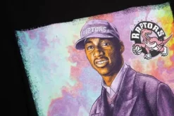 Men Mitchell & Ness T-Shirts & Tops-Draft Day Colorwash Tee Toronto Raptors Tracy Mcgrady