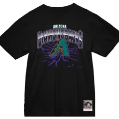 Men Mitchell & Ness T-Shirts & Tops-Earthquake Tee Arizona Diamondbacks
