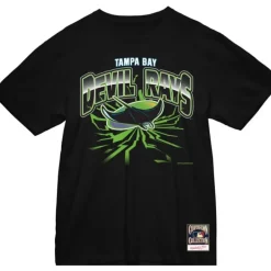 Men Mitchell & Ness T-Shirts & Tops-Earthquake Tee Tampa Bay Rays