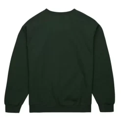 Men Mitchell & Ness Hoodies & Sweatshirts-Easy Cool Crewneck Sweatshirt Green Bay Packers