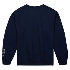 Men Mitchell & Ness Hoodies & Sweatshirts-Easy Cool Crewneck Sweatshirt New York Knicks