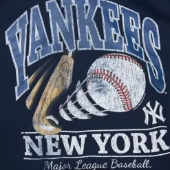 Men Mitchell & Ness Hoodies & Sweatshirts-Easy Cool Crewneck Sweatshirt New York Yankees