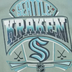 Men Mitchell & Ness Hoodies & Sweatshirts-Easy Cool Crewneck Sweatshirt Seattle Kraken