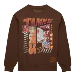 Men Mitchell & Ness Hoodies & Sweatshirts-Easy Cool Crewneck Sweatshirt Tampa Bay Buccaneers