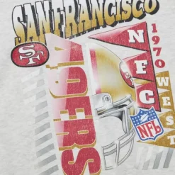 Men Mitchell & Ness Hoodies & Sweatshirts-Easy Cool Crewneck Sweatshirt San Francisco 49Ers