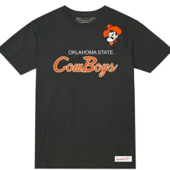Men Mitchell & Ness T-Shirts & Tops-Elite Tee Oklahoma State University
