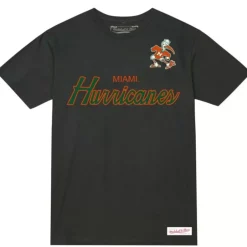 Men Mitchell & Ness T-Shirts & Tops-Elite Tee University Of Miami