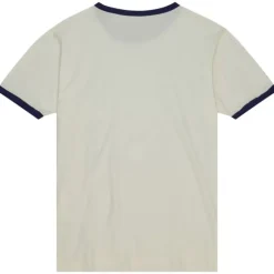 Men Mitchell & Ness T-Shirts & Tops-Emblem Ringer Los Angeles Dodgers Fernando Valenzuela