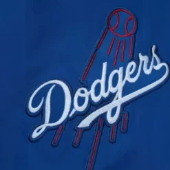 Men Mitchell & Ness Jackets & Outerwear-Exploded Logo Warm Up Jacket Los Angeles Dodgers