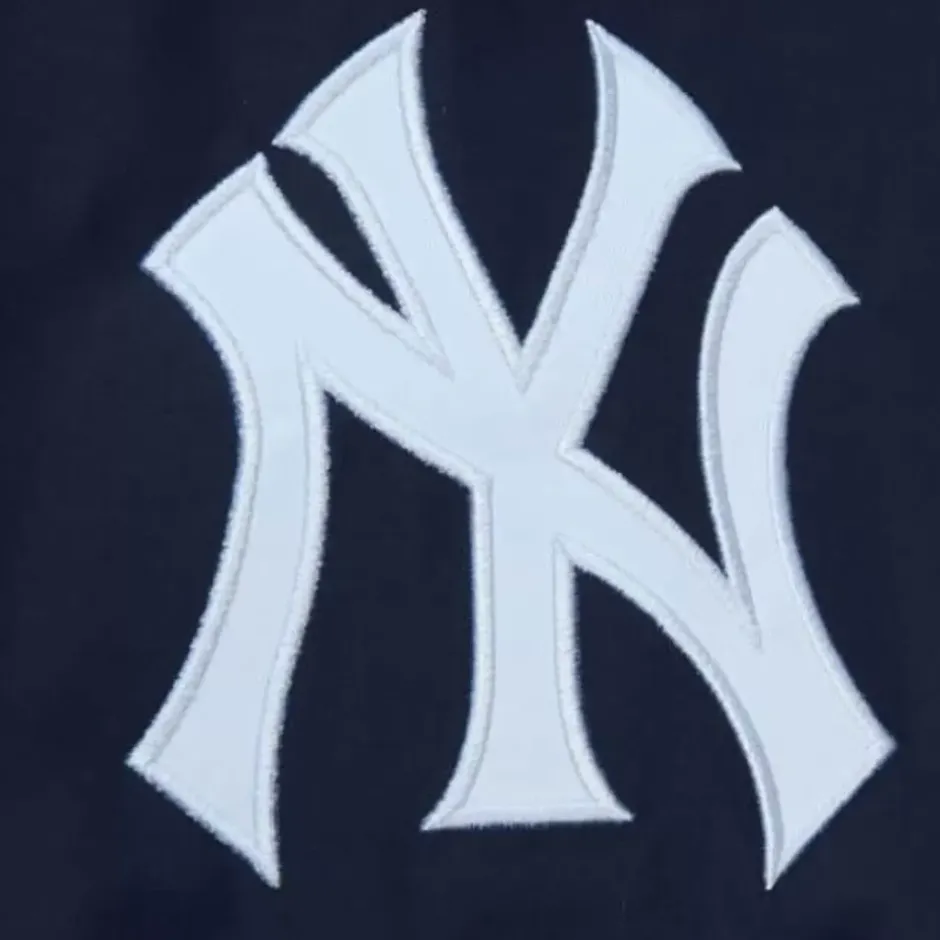 Men Mitchell & Ness Jackets & Outerwear-Exploded Logo Warm Up Jacket New York Yankees