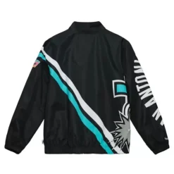 Men Mitchell & Ness Jackets & Outerwear-Exploded Logo Warm Up Jacket San Antonio Spurs