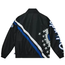 Men Mitchell & Ness Jackets & Outerwear-Exploded Logo Warm Up Jacket Orlando Magic