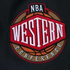 Men Mitchell & Ness Jackets & Outerwear-Exploded Logo Warm Up Jacket Los Angeles Lakers