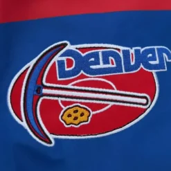 Men Mitchell & Ness Jackets & Outerwear-Exploded Logo Warm Up Jacket Denver Nuggets