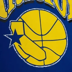 Men Mitchell & Ness Hoodies & Sweatshirts-Fashion Fleece Crew Golden State Warriors