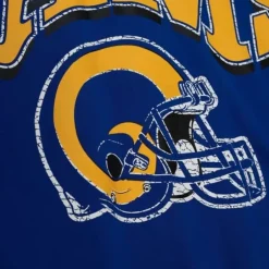 Men Mitchell & Ness Hoodies & Sweatshirts-Fashion Fleece Crew Los Angeles Rams
