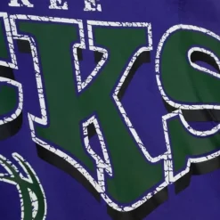 Men Mitchell & Ness Hoodies & Sweatshirts-Fashion Fleece Crew Milwaukee Bucks
