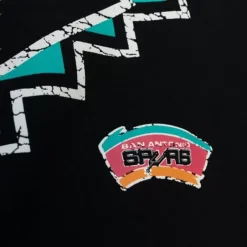 Men Mitchell & Ness Hoodies & Sweatshirts-Fashion Fleece Crew San Antonio Spurs