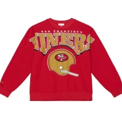 Men Mitchell & Ness Hoodies & Sweatshirts-Fashion Fleece Crew San Francisco 49Ers