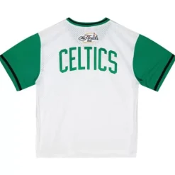 Men Mitchell & Ness T-Shirts & Tops-Fashion Mesh V-Neck Boston Celtics