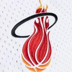 Men Mitchell & Ness T-Shirts & Tops-Fashion Mesh V-Neck Miami Heat