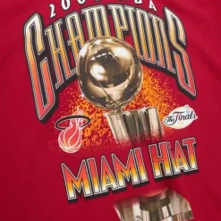 Men Mitchell & Ness T-Shirts & Tops-Finals Tee Miami Heat