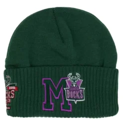 Mitchell & Ness Knit-First Letterman Knit Hwc Milwaukee Bucks