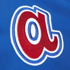 Men Mitchell & Ness Jackets & Outerwear-Flashback Track Jacket Atlanta Braves