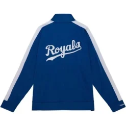 Men Mitchell & Ness Jackets & Outerwear-Flashback Track Jacket Kansas City Royals