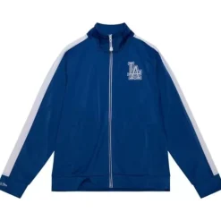 Men Mitchell & Ness Jackets & Outerwear-Flashback Track Jacket Los Angeles Dodgers