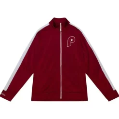 Men Mitchell & Ness Jackets & Outerwear-Flashback Track Jacket Philadelphia Phillies