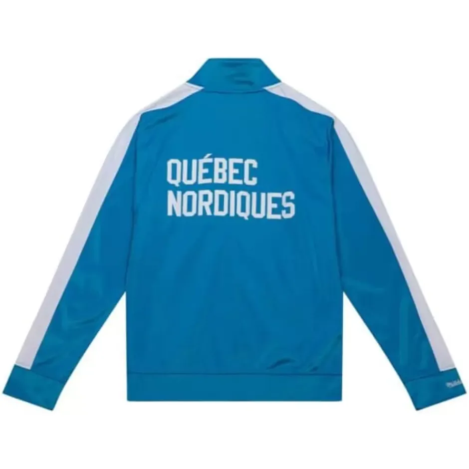 Men Mitchell & Ness Jackets & Outerwear-Flashback Track Jacket Quebec Nordiques